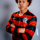 Camisa Flamengo Retrô 2009 Manga Longa Vermelha e Preta - Nike