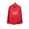 Camisa Retrô Manchester United Manga Longa Nike 2007/08 Masculino Vermelho